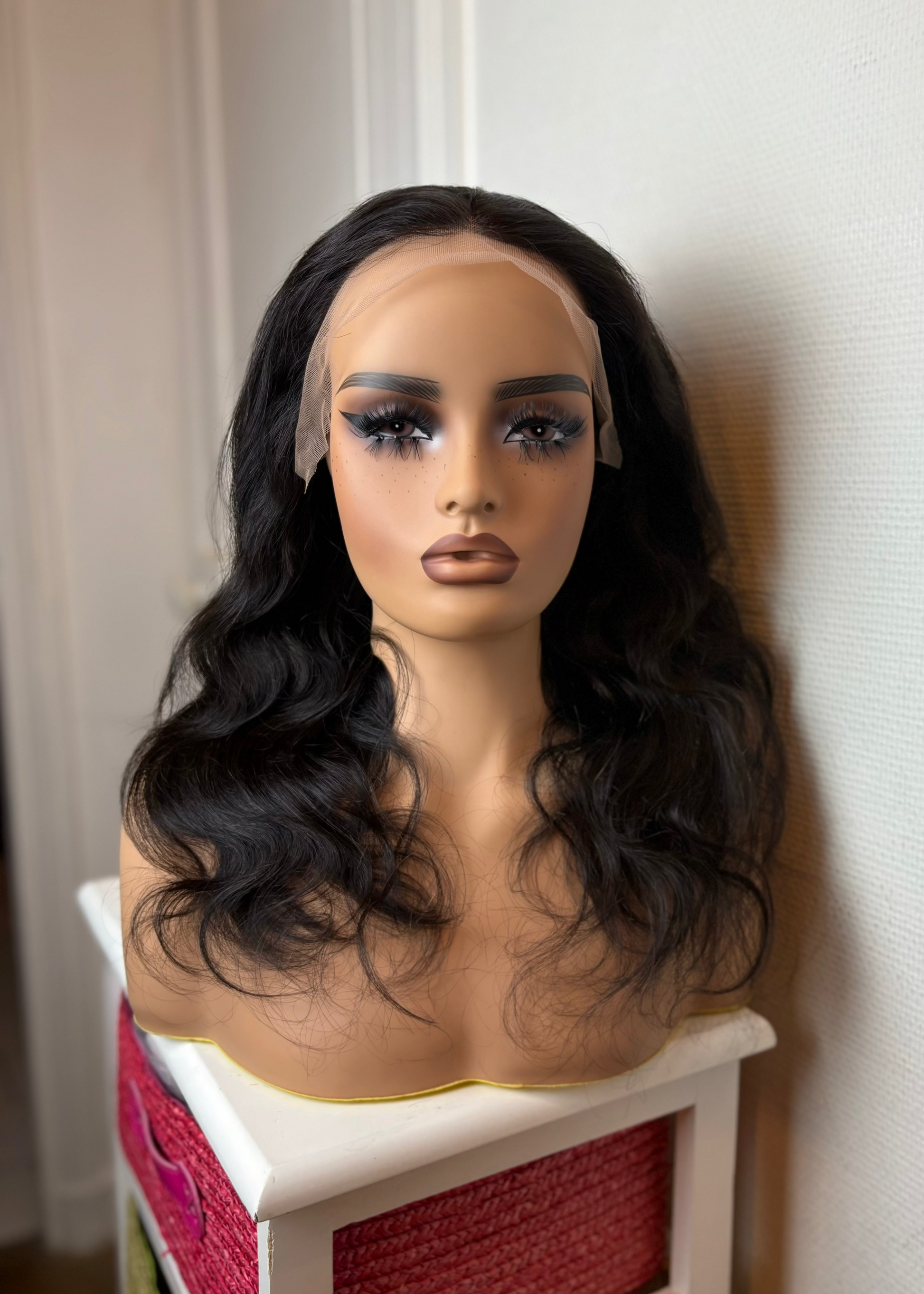 Perruque Body Wave 16" Lace 13x6 en cheveux naturels avec dentelle HD
