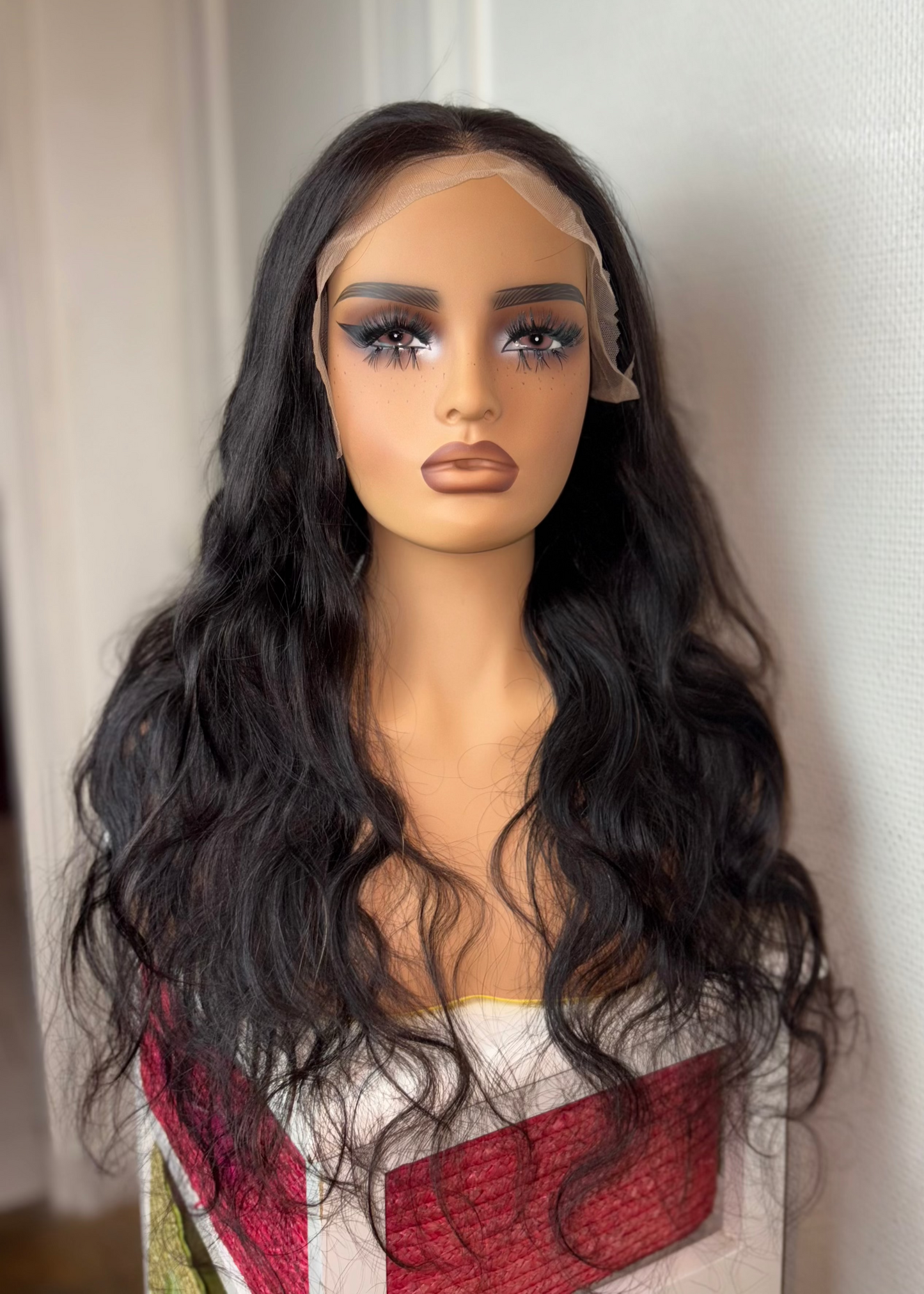 Perruque Body Wave 22" Lace 13x6 en cheveux naturels avec dentelle HD